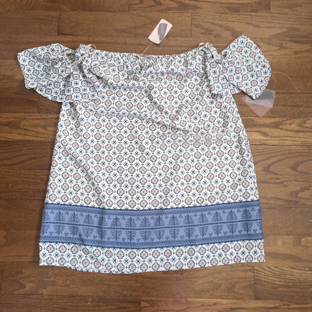 NWT over the shoulder top